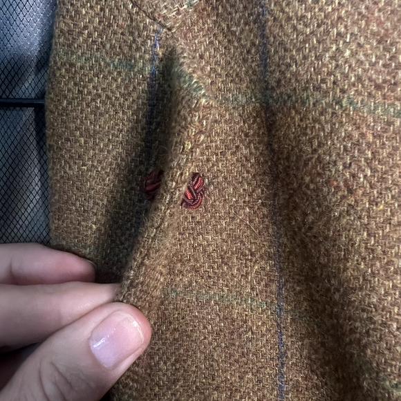 Alan Flusser Mens Brown Suit Jacket Blazer Large Wool Professor Single Breast - Picture 8 of 16